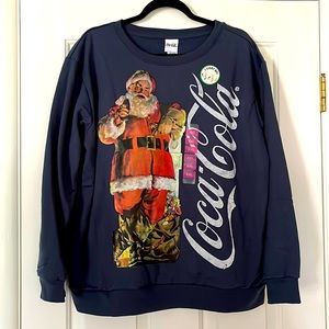 Coca-Cola brand light up holiday Santa sweatshirt - NWT - XXL